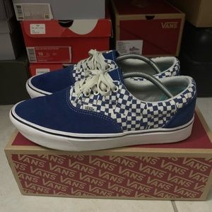 Blue checkered vans size 10.5